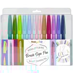 Pentel Brush Sign Pen 12-set Pastel