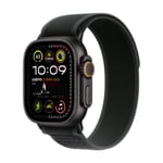 Apple Watch Ultra 2 49mm Svart Titan med Svart Trail Loop - S/M