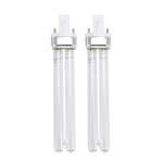 2024 2 st 11W Ultraviolett UV-desinfektionslampor Uv-steriliseringslampor för sterilisator fiskdamm (G23 lampsockel)-m.77