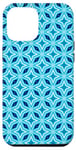 Coque pour iPhone 12 Pro Max Turquoise Blue Stars Triangles Geometry Mosaic Pattern