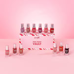 Barry M Gelly Hi Shine Nail Vault | X12 Nail Polish Gift Set in Pink and Red Ton