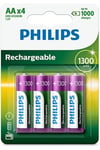 Philips Pile rechargeable PILES LR6 AA 1300 MAH