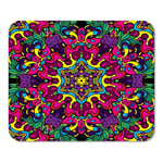 Mousepad Computer Notepad Office Green Acid 60S Hippie Psychedelic Kaleidoscope Drug LSD Trip Home School Game Player Computer Worker Inch