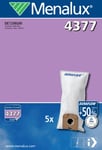 Menalux Duraflow 4377 Set of 5 Vacuum Cleaner Bags for De Longhi Colombina Vacuum Cleaners