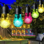COSY utomhus LED-ljuskedja med solceller - 50 LED-lampor / 7m Flerfärgad