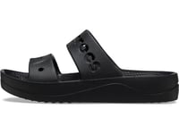 Crocs Women's Via Platform Sandal, Black, 3 UK