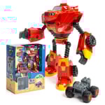 Blaze Monster Machines Anime Figur Tecknad Plast/legering Deformerad Bil Action Figur Modell Barn Leksaker Barn Födelsedagspresenter - Action Figurer qd best red
