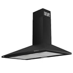 CIARRA CAB9201A 90cm Wall-Mounted Cooker Hoods Class A Stainless Steel Chimney Hood Recirculating&Ducting Kitchen Ventilation Extractor Fan