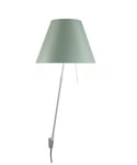 Luceplan - Costanza Vägglampa m/Dimmer Alu/ Comfort green