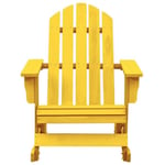Fauteuil - UMR - Jaune Chaise à bascule de jardin Adirondack Bois de sapin Jaune -[8577Is]