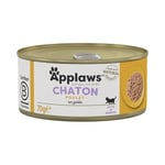 Applaws Kitten Food Tin Chicken, 70g, Pack of 24
