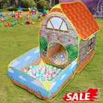 Kids Pop Up Play Tent Baby Tunnel Playhouse Ball Pit Foldable For Outdoor Indoor