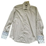 Paul Smith LONDON Beige stripe LS Shirt  Size 16.5 / 42 p2p 22.5" RRP £250