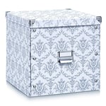 Zeller Present 17974 Vintage Boîte de Rangement Carton Blanc 33,5 x 33 x 3,5 cm