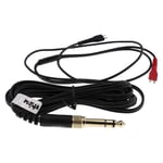 vhbw Câble audio AUX compatible avec Sennheiser HD 222, HD 224, HD 230, HD 25, HD 250 casque - Avec prise jack 3,5 mm, vers 6,3 mm, noir