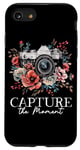 Coque pour iPhone SE (2020) / 7 / 8 Photographe Capture The Moment Appareil photo Fleurs Photographie