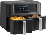 Vytronix DD9L Dual Zone Air Fryer 2 Drawer 9L Family Size Efficient 2400W Black