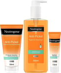 Neutrogena Anti-Pimple Set with Daily Wash Gel (200 Ml), Daily Moisturiser, Oil-