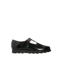 Kickers Girls Girl's Junior Fragma T-Bar Patent Shoes in Black Leather (archived) - Size UK 4 Infant