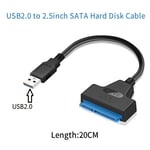 USB3.0 type-c USB 3.0 USB 2.0 à SATA III HDD câble adaptateur SSD pour 2.5 pouces SATA disque SSD prise en charge USAP 20cm de longueur