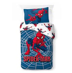 Character World Disney Official Spiderman Ultimate Kids Single Duvet Cover Set | Reversible 2 Sided Bedding Including Matching Pillow Case | Crime Fighter Design Brands Single Bed Set