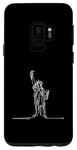 Coque pour Galaxy S9 One Line Art Dessin Lady Liberty