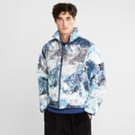 Dedicated Short Puffer Sorsele Mountain Collage Multi Color Flerfärgad S Male 100% recycled polyester