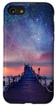 iPhone SE (2020) / 7 / 8 Clouds Sky Pink Night Water Stars Reflection Blue Starry Sky Case