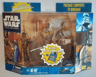 STAR WARS CLONE WARS AT-RT + ARF TROOPER BOIL ACTION FIGURE + DIORAMA & GAME NEW