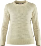 Fjällräven Övik Nordic sweater W Ulltröja för kvinnor, 113/ Chalk White