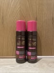 2 x Rimmel London sun shimmer self tan mousse Medium matte quick dry 150ml