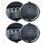 4 st för Audi-bilar med ytterdiameter 68 mm navkapslar, kompatibel med A1, A3, A6, C5, Q7 D