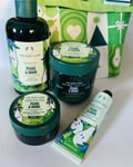 The Body Shop Pears & Share Gift Set Body Scrub Cream Yoghurt Shower Gel Bag New