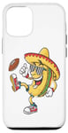 Coque pour iPhone 15 Taco Football Fiesta Cinco De Mayo Motif Jour de Jeu Amusant