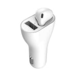 GALIMAXIA Fast Charger Earphone Portable Car Two-in-one Bluetooth 5.0 Headset Car Charger For Earphone Earphone Home office gaming headset (Color : White Left)