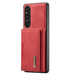 DG.MING Sony Xperia 1 V Kuori M2 Series Irrotettava Korttipidike Punainen