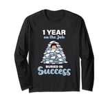 1 Year on the Job Buried in Success 1st Work Anniversary Long Sleeve T-Shirt