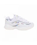Fila Ray LM Womens White Trainers - Size UK 5