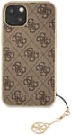 "4G Charms Case iPhone 13" Brown