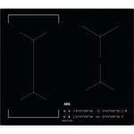 AEG IKX64301CB Induction Hob, Series 3000, 4 Cooking Zones, 60cm, Hob2Hood Function, Built-In Hob Timer, Key-lock, Booster, Automatic Heating-Up, LED Indicators, Black