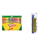 CRAYOLA Twistables Crayons, Pack of 24 & STAEDTLER 120-2 BK5D Noris HB Pencils (Pack of 5)