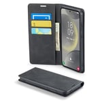 Mobique Samsung Galaxy S24 FE Slimmat fodral med kortfack, Svart