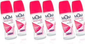 6 x Mum Fresh Pink Rose Perfumed 48 Hours Plus Protection Anti-Perspirant 50ml