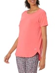 Amazon Essentials Women's Studio Relaxed-Fit Lightweight Crew Neck T-Shirt (Available in Plus Size), Bright Pink, XS