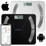Heartline Bathroom Weighing Scales Smart Body Fat Bmi Digital Bluetooth Weight