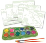Kit Créatif Aquarelle Magique DinosArt - Coffret Activité Manuelle pour Enfant - Atelier Loisirs Dessin Aquarelle de Dinosaures à partir de 7 ans - 5 Tableaux à Peindre - Peinture à l'Eau.