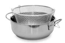 steel pan Friteuse INOX avec Panier 30 cm