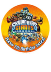 Skylanders Giants Birthday Round L  Cake Topper Edible Icing Sugar7.5"  20cm