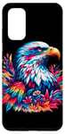 Galaxy S20 Cool Bald Eagle Spirit Animal Illustration Tie Dye Art Case