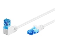 Goobay - Patch-Kabel - Rj-45 (Hane) Vinklad Till Rj-45 (Hane) Rak - 1 M - 5.9 Mm - Utp - Cat 6A - Halogenfri, Rund, Tvinnad - Vit